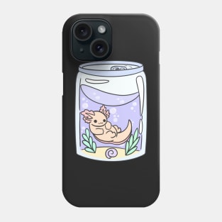 Axolotl in a can Phone Case