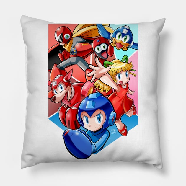 Megaman N' Friends Pillow by StaticBlu