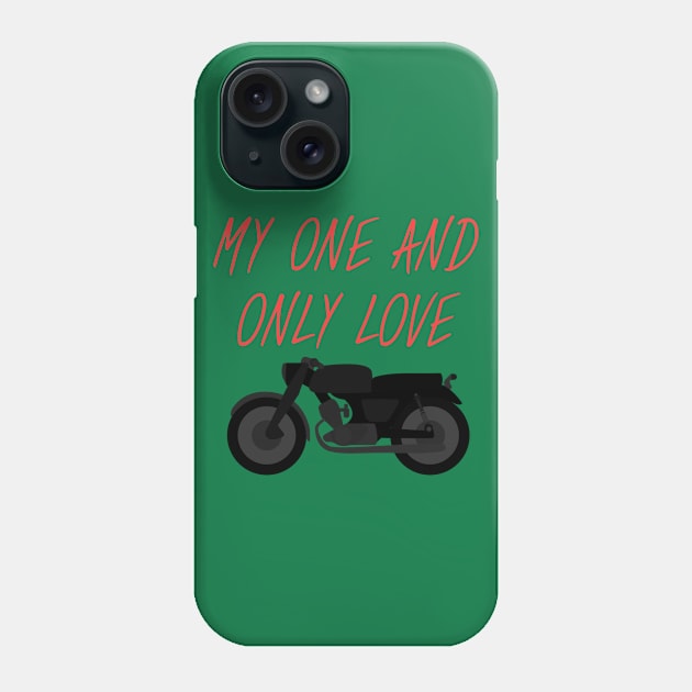 Motorbike And and only love black Phone Case by maxcode