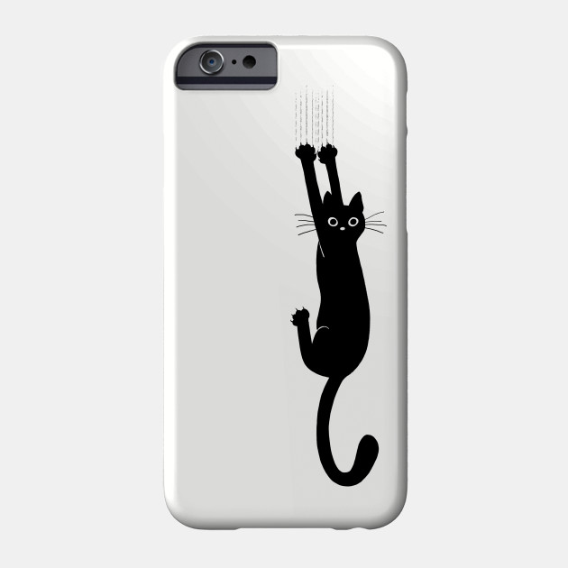 Black Cat Holding On Black Cat Phone Case Teepublic