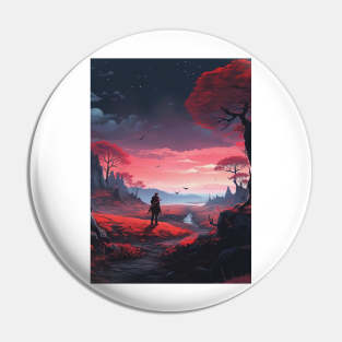 Dark Fantasy Anime Landscape Pin