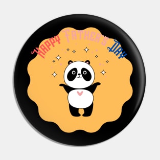 Father's Day Cute Panda Wishes Pin