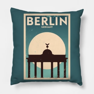 Berlin Poster Design Pillow