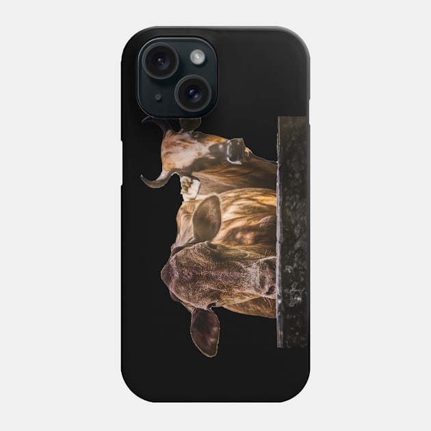 beautful cow Phone Case by rickylabellevie