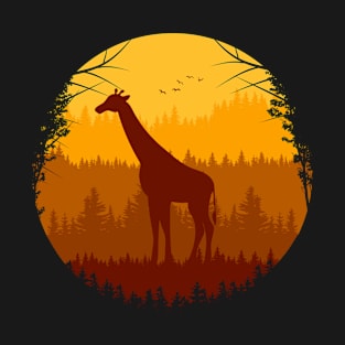 autumn forest and giraffe T-Shirt