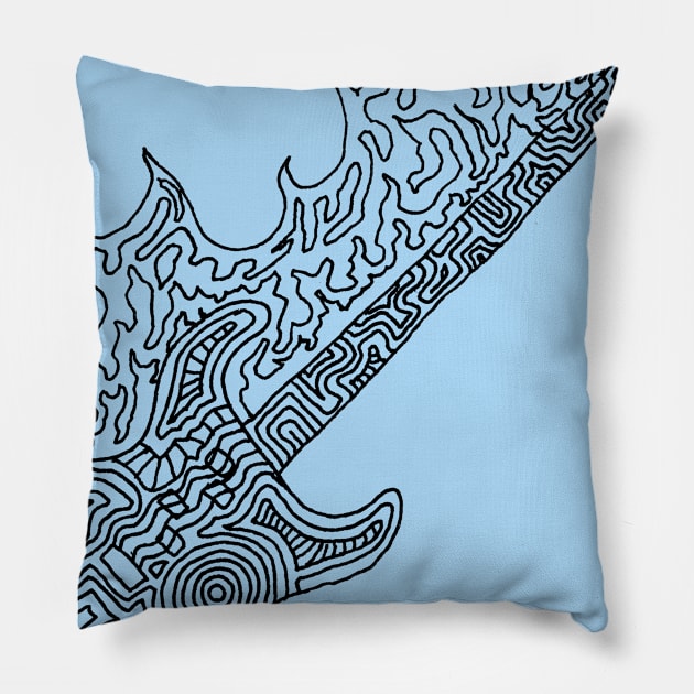 Bass Guitar Pillow by PsychedelicDesignCompany