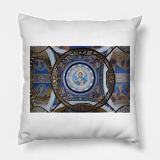 Cathedral Ceiling. Holy Trinity Cathedral, Petropavlovsk-Kamchatskiy, Russia Pillow