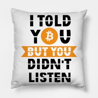 Bitcoin - Cryptocurrency - Blockchain - Investment Pillow