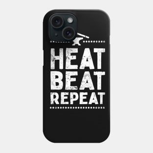 Heat Beat Repeat Funny Metalsmith Phone Case