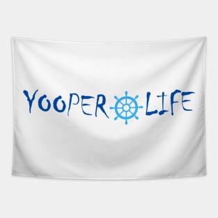 Yooper Life Boat Wheel Tapestry