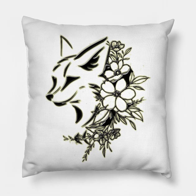 Fox Pillow by Megoo Store