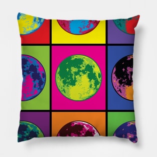 Abstract Retro Moon Art Pillow