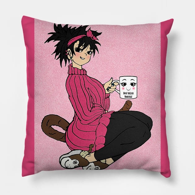 Best Saiyan Mamma Pink Pillow by TeeJay93