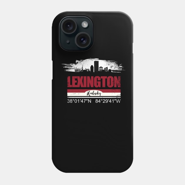 Lexington Skyline City Silhouette Phone Case by DimDom