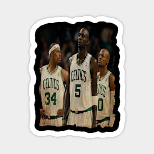 Kevin Garnett, Paul Pierce, And Ray Allen Vintage Magnet