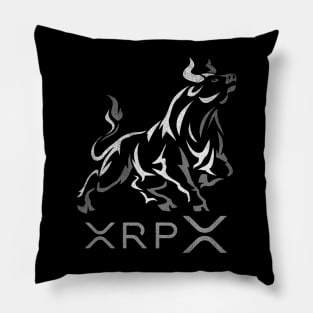 Vintage Bull Market Ripple XRP Coin To The Moon Crypto Token Cryptocurrency Wallet HODL Birthday Gift For Men Women Pillow