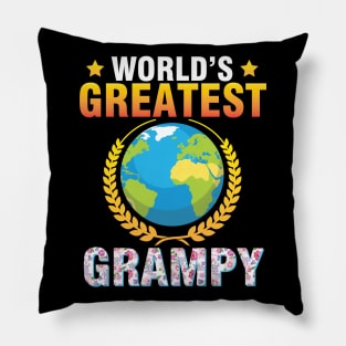 World's Greatest Grampy Happy To Me Mother Father Daddy Mom Pillow