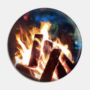 Bonfire in Downtown Portland Pin