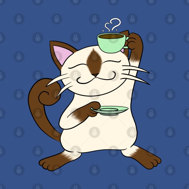 Lucky Coffee Cat has Appeared by Myowu