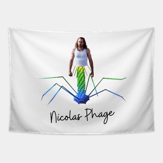 Nicolas Phage Bacteriophage Virus Tapestry by labstud