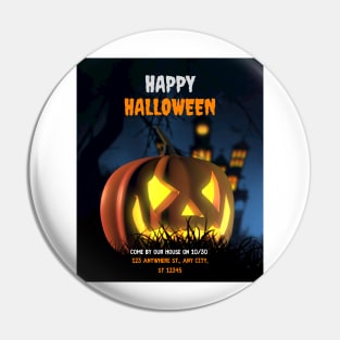 halloween scary evil pumpkin funny pumpkin head Pin