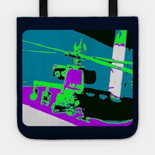 Apache Helicopter Art Poster Tote