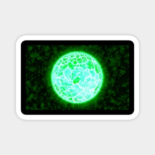 Exploding Sun - Green Magnet