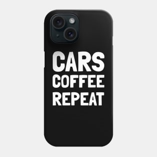 cars coffee repeat Phone Case