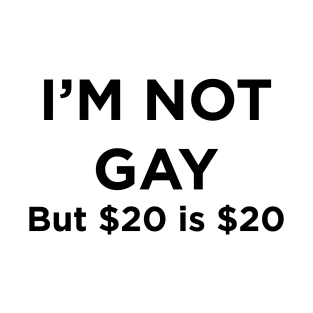 I'M NOT GAY but $20 is $20 T-Shirt T-Shirt