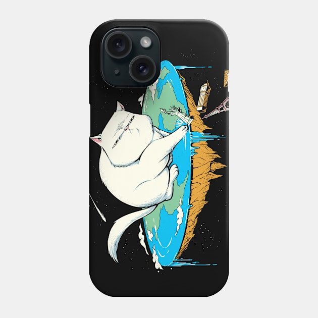 Flat Earth Cat Phone Case by Tobe_Fonseca