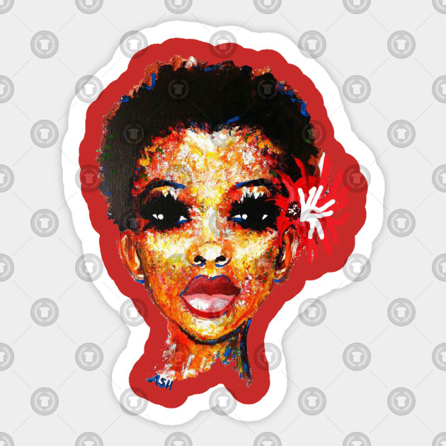 Curly Hair Short Afro Black Natural Hair Twa Afro Sticker