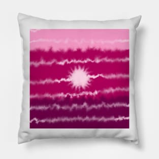 Pink gradient tiedye sunset Pillow