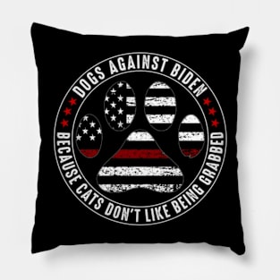 Dogs Against Biden Vintage Pillow