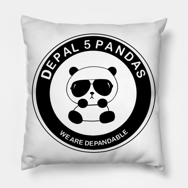 DEPAL 5 PANDAS Pillow by garciajey