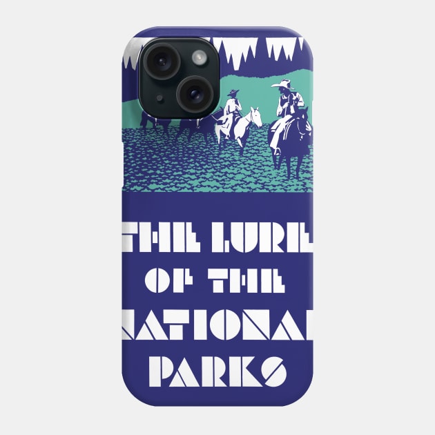 Vintage Travel Poster USA The Lure of the National Parks Phone Case by vintagetreasure