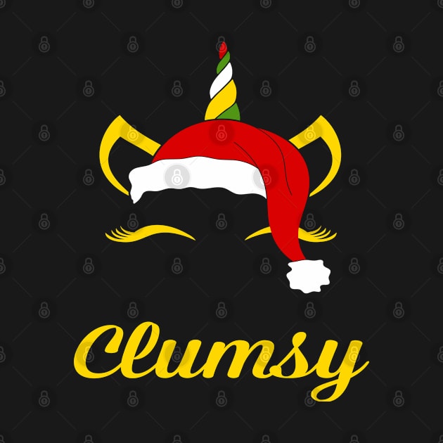 Clumsy Santa Claus Unicorn Birthday Characteristic Christmas by familycuteycom