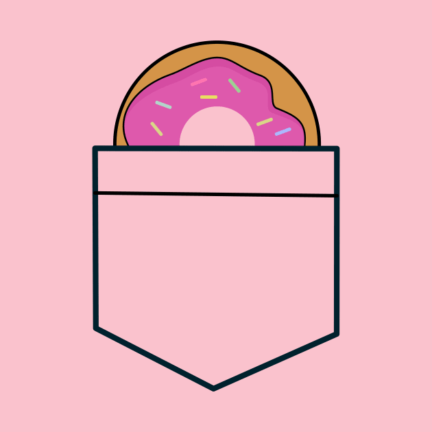 Donut In A Pocket T-Shirt Design by happinessinatee