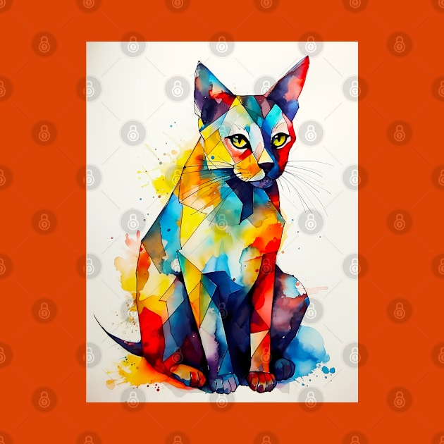 Geometric Cat by ShopBuzz