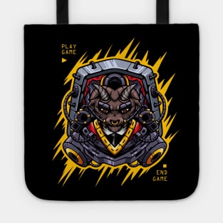 Cyborg play game illustration artwork Tote