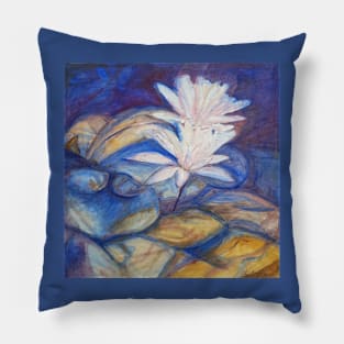 Lilies in the Blue Pillow