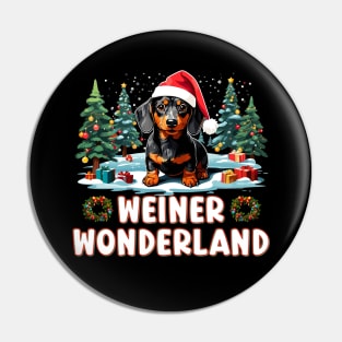 Weiner Wonderland - Funny Dog Christmas Pin