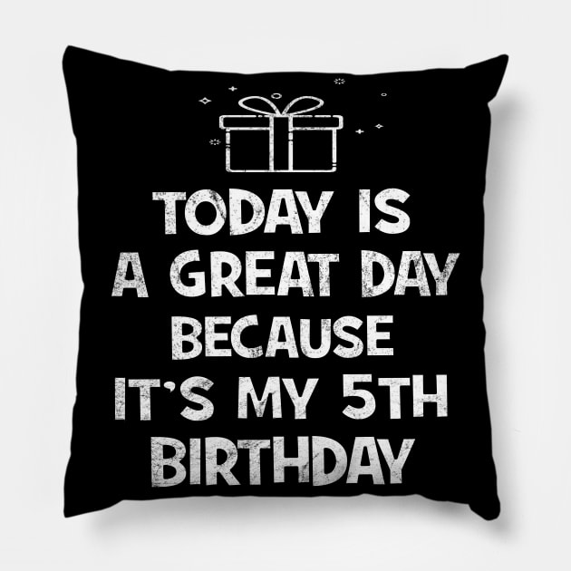 Keep Calm Its My 5th Birthday B-Day 5 years old Pillow by Grabitees