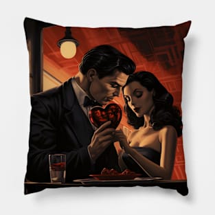 Valentines day vintage retro comic love Pillow