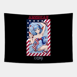 American Flag Fairy Tapestry