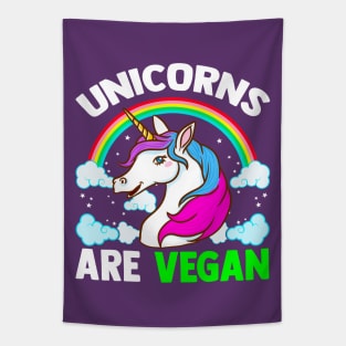 Unicorns Are Vegan Tapestry