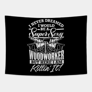 Funny Woodworker Lumberjack Design Tapestry