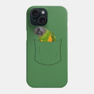 Peeking Pocket Pet - Senegal Parrot Phone Case