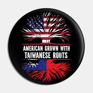 American Grown with Taiwanese Roots USA Flag Pin