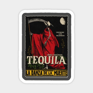 Vintage Mexican Tequila Calavera Magnet