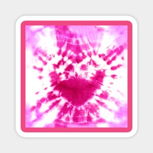 Tie-Dye Pink Heart Magnet